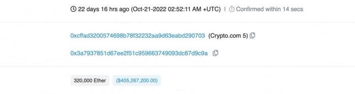 Crypto.幾周前,com承認(rèn)不小心將32萬個ETH發(fā)送到另一家加密貨幣交易所