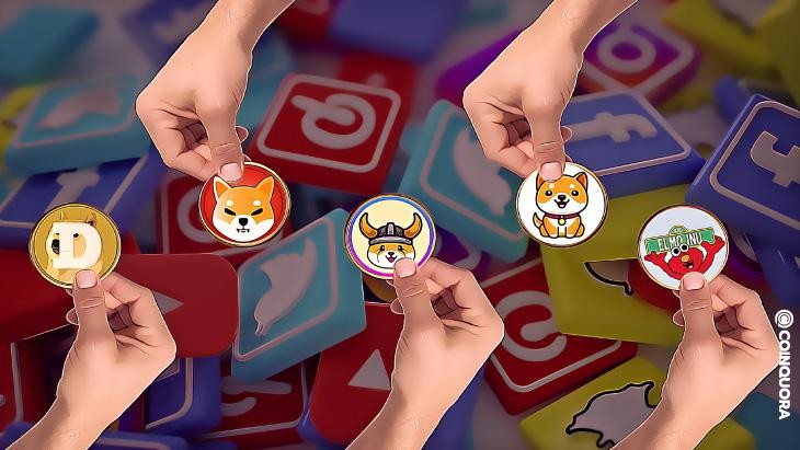 CryptoDep 社交活動排名第一 5 位的 Meme 代幣